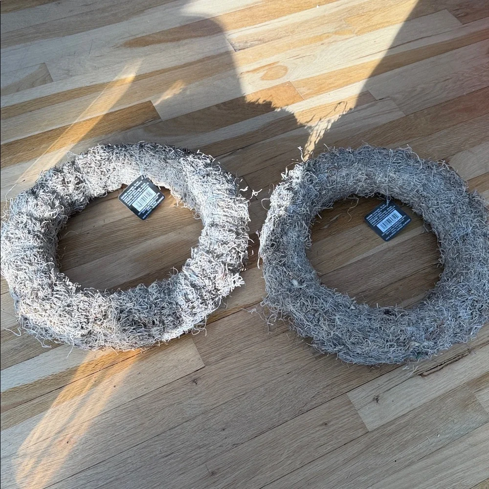 NWT Bundle of 2 - 14” Ashland Moss Gray Wreaths